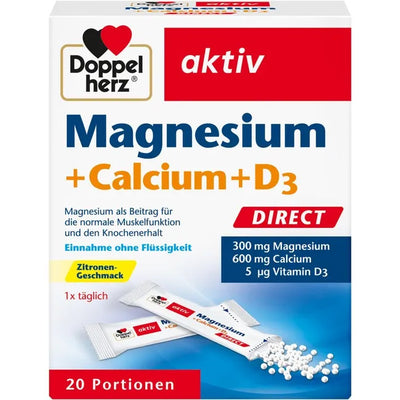 Doppelherz Magnesium Calcium D3 Direct Muscle & Bone Support 20 Sachets