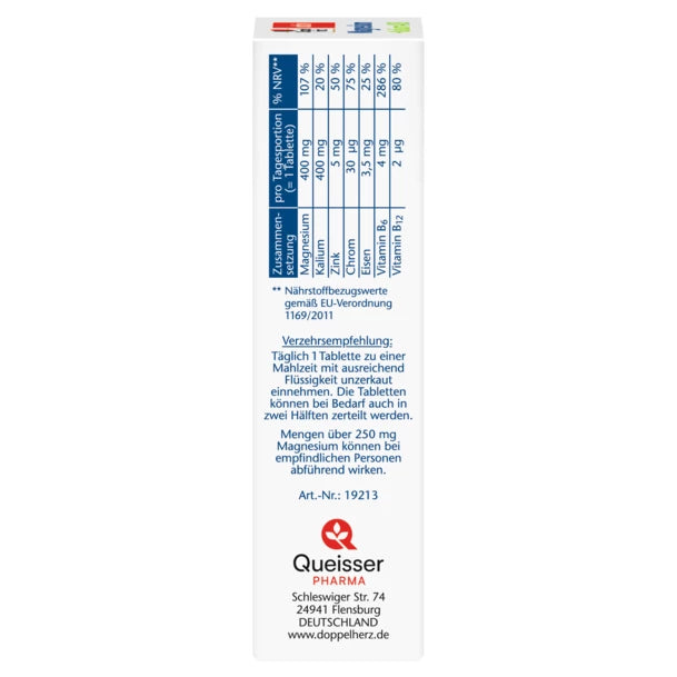 Side of the package showing the table of nutritional values