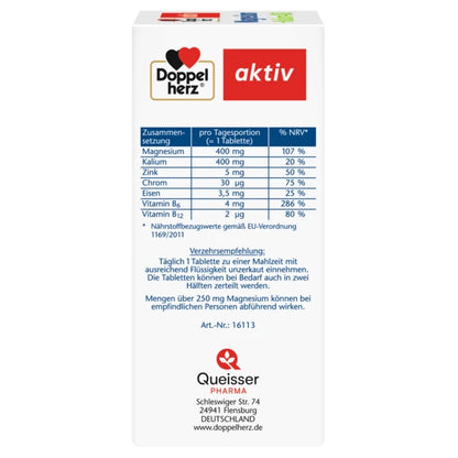 Side of the package showing the table of nutritional values