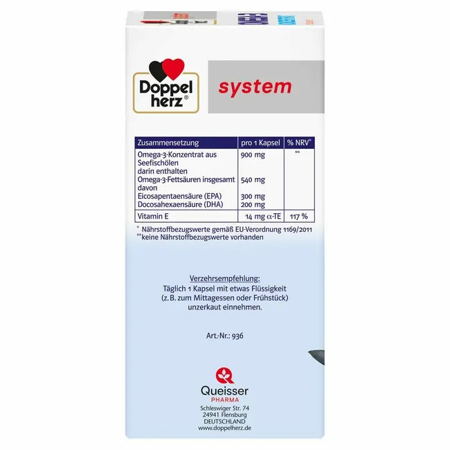 Nutritional values on the package