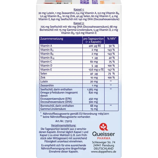 Table with nutritional values on the back of the package