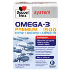 Doppelherz Omega-3 Premium 1500 Capsules for eart + brain + immune defence