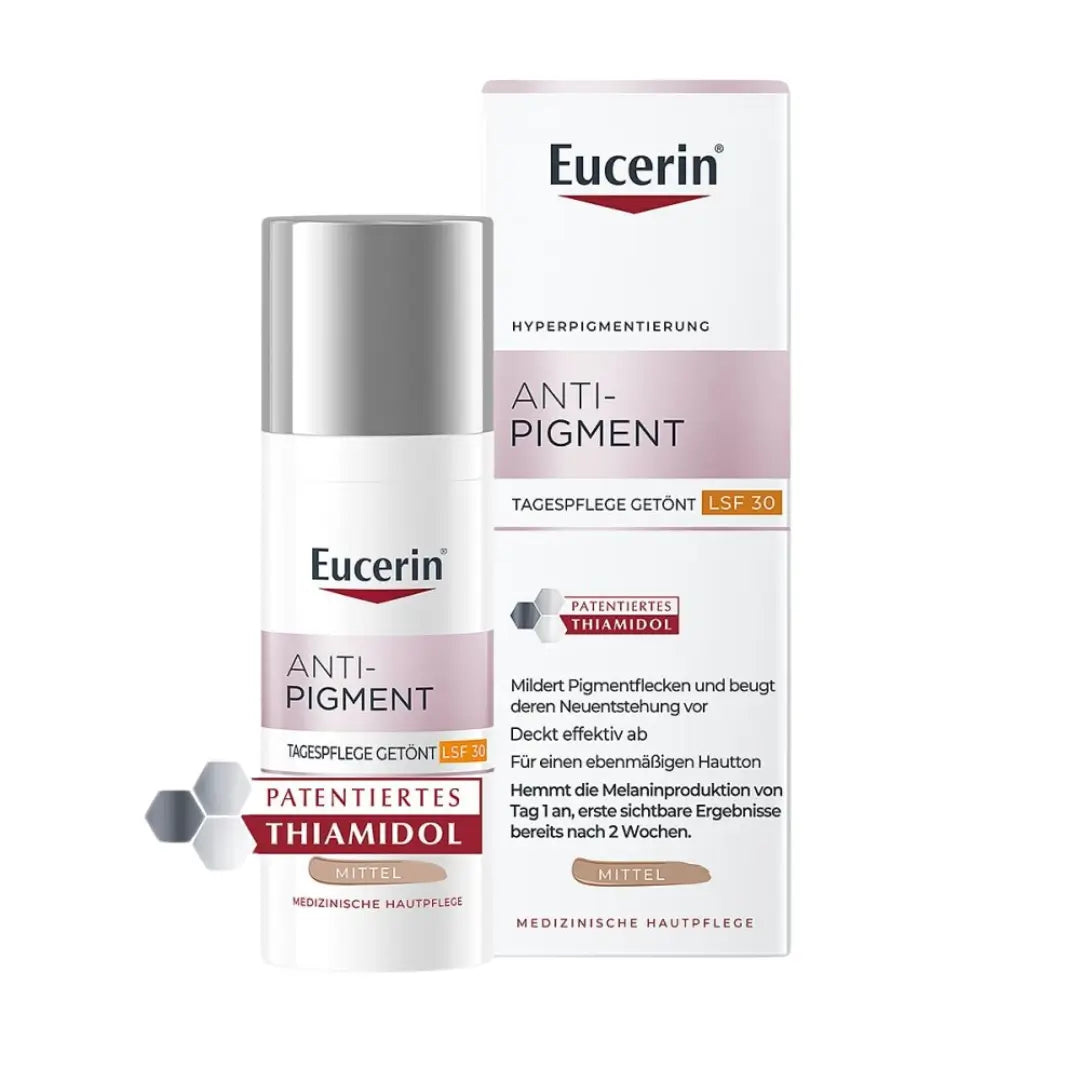 Eucerin Anti-Pigment tinted day cream package - the new design