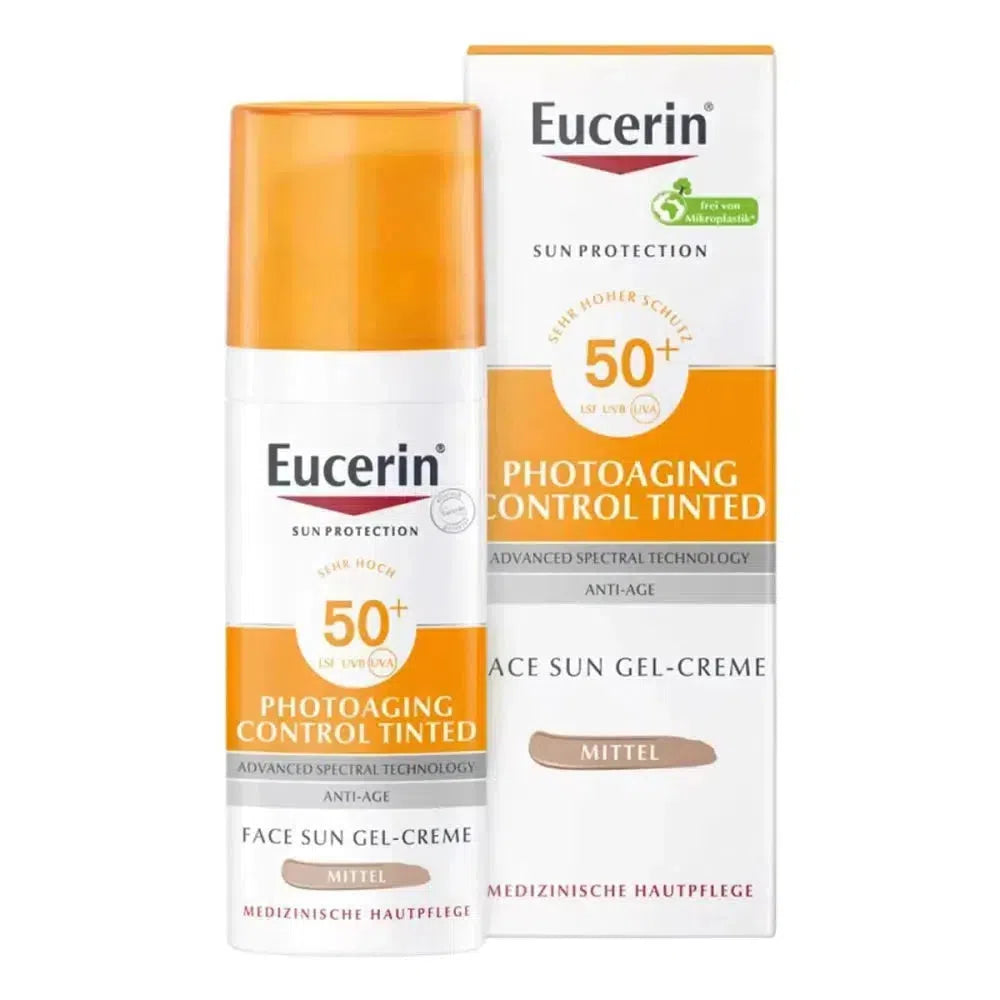 Eucerin Fotosagement Controle Gezicht Zonnegel Cream Medium getinte SPF 50+ 50 ml