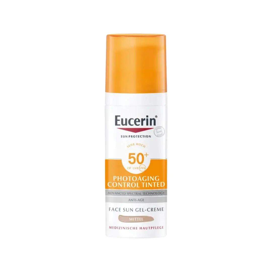 Crema per gel di controllo del viso per foto di fotoagee <tc>eucerin</tc> medio tinte SPF 50+ 50 ml