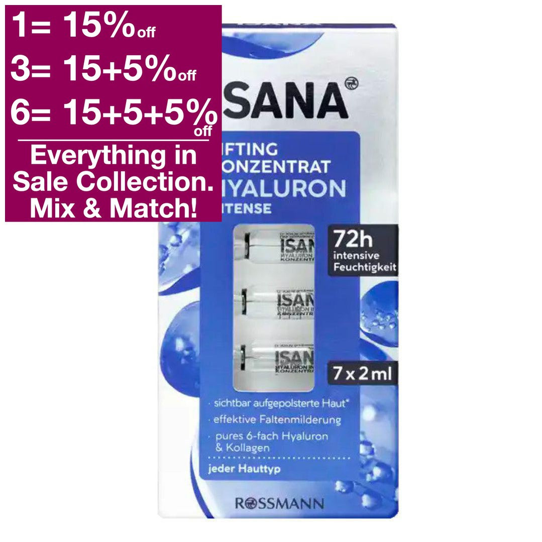 Isana Hyaluron Booster Moisturizing Serum Ampoule 7 x 2 ml