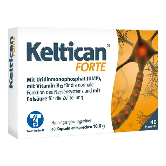 Keltican Forte Capsules 40 cap with uridine monophosphate (UMP), with vitamin B12 for normal functioning of the nervous system and with folic acid for cell division