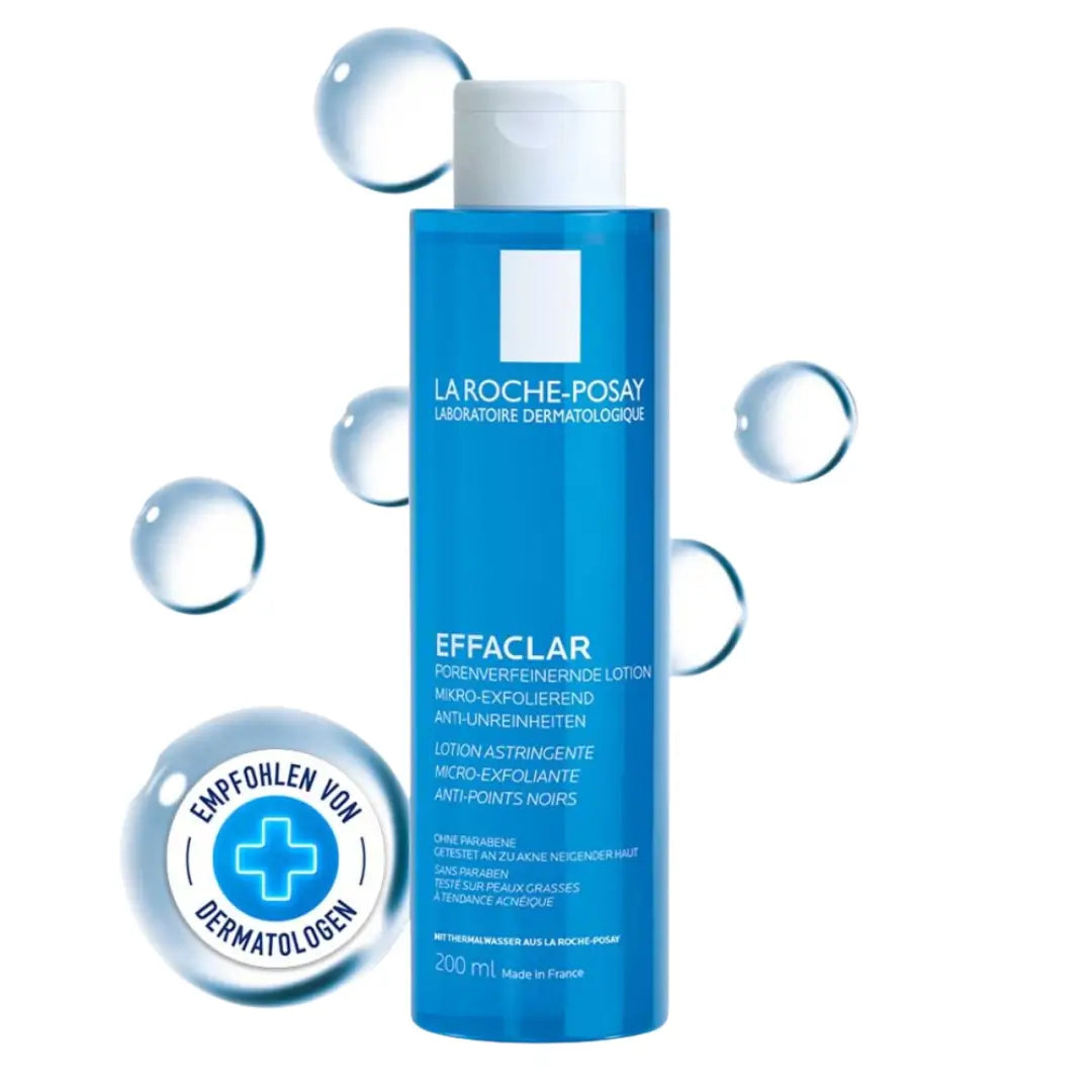 La Roche-Posay Effaclar lotion bottle on a white background