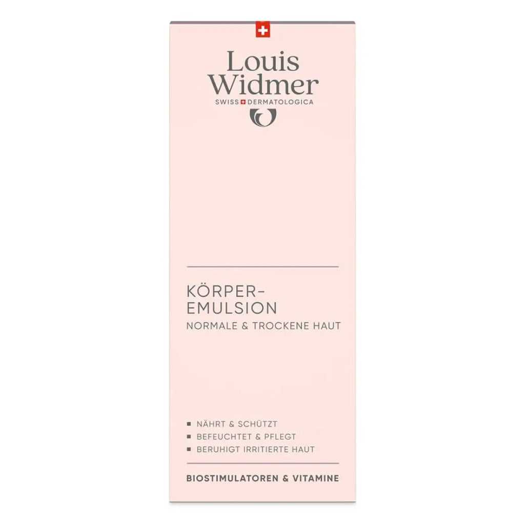 Louis Widmer skincare product packaging on a white background
