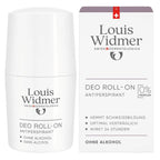 Louis Widmer deodorant roll-on and packaging on a white background