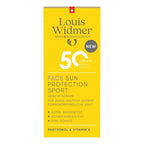 Louis Widmer sun protection cream packaging on a white background