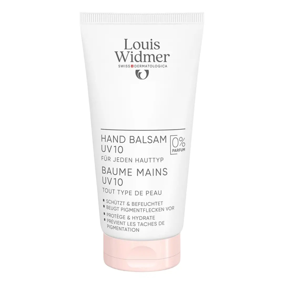 Louis Widmer hand balm container on a white background