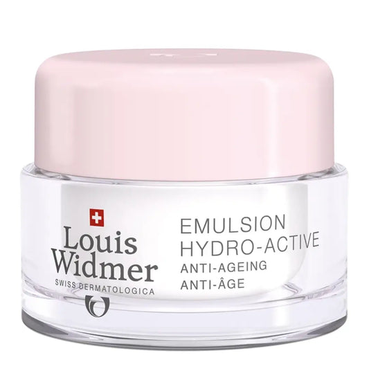 Cream jar of Louis Widmer Emulsion Hydro-Active Anti-Ageing