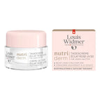 Louis Widmer nutriderm cream jar and packaging on a white background