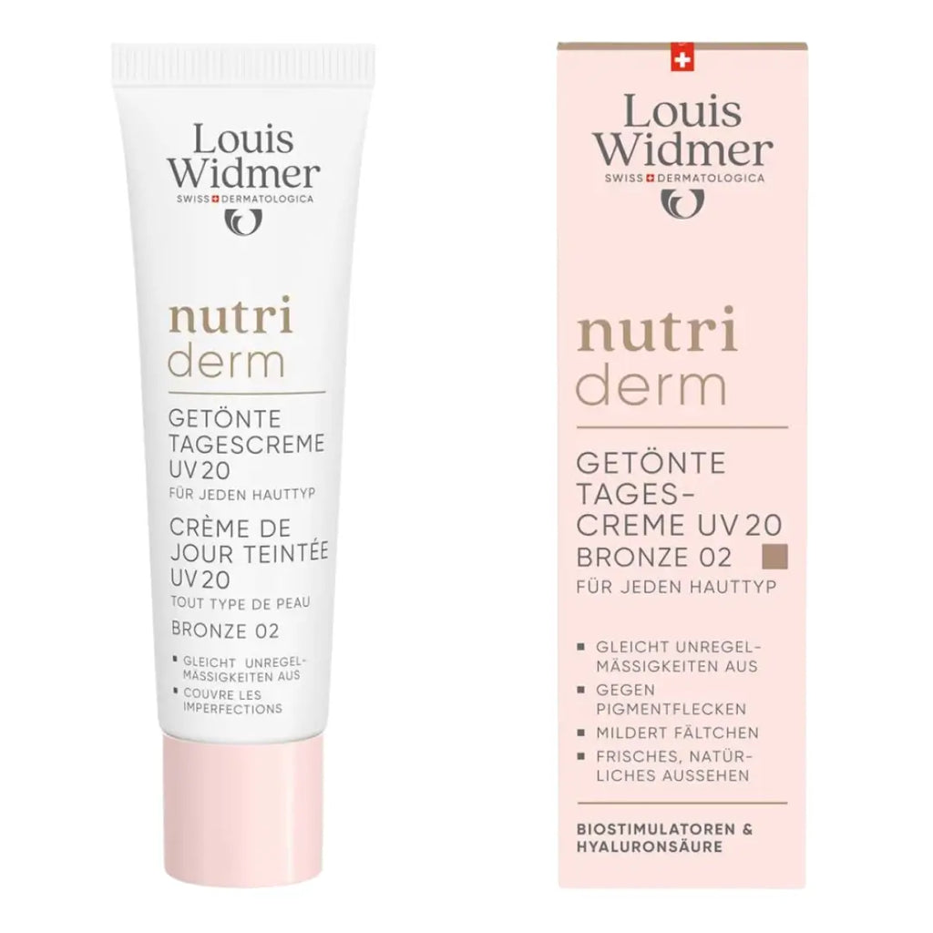 Louis Widmer Nutri Derm cream packaging on a white background