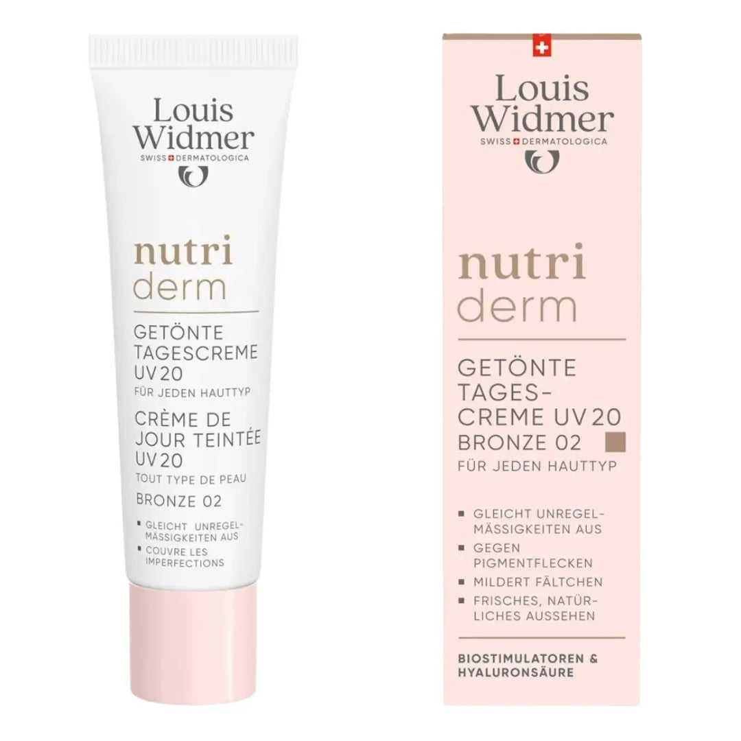 Louis Widmer Nutri Derm cream packaging on a white background