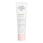 Louis Widmer nutriderm cream tube on a white background