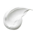 White cream swatch on a white background