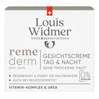 Louis Widmer skincare cream packaging for dry skin on a white background