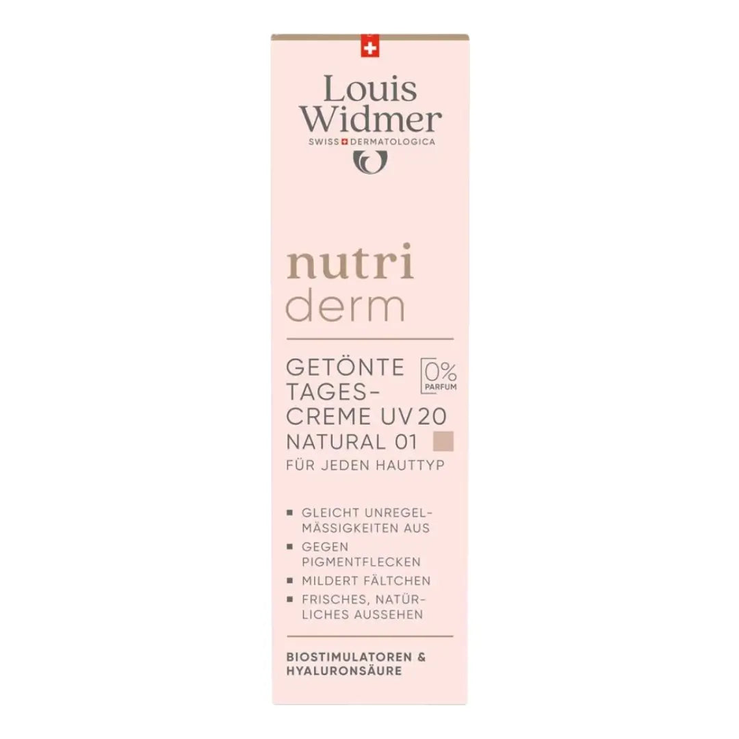Louis Widmer Tintred hydratant UV 20 cc crème naturel 01 non parfumée 30 ml