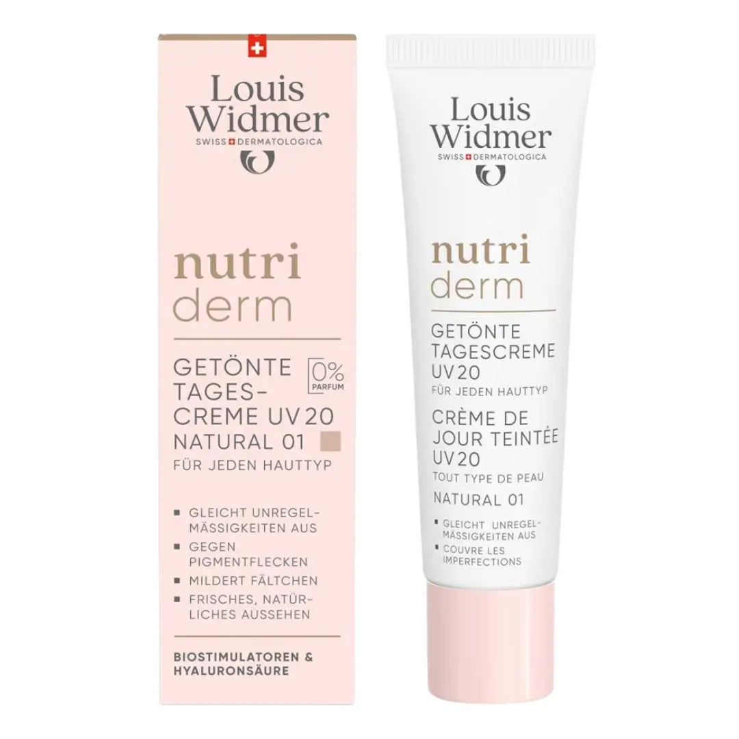 Louis Widmer Tintred hydratant UV 20 cc crème naturel 01 non parfumée 30 ml