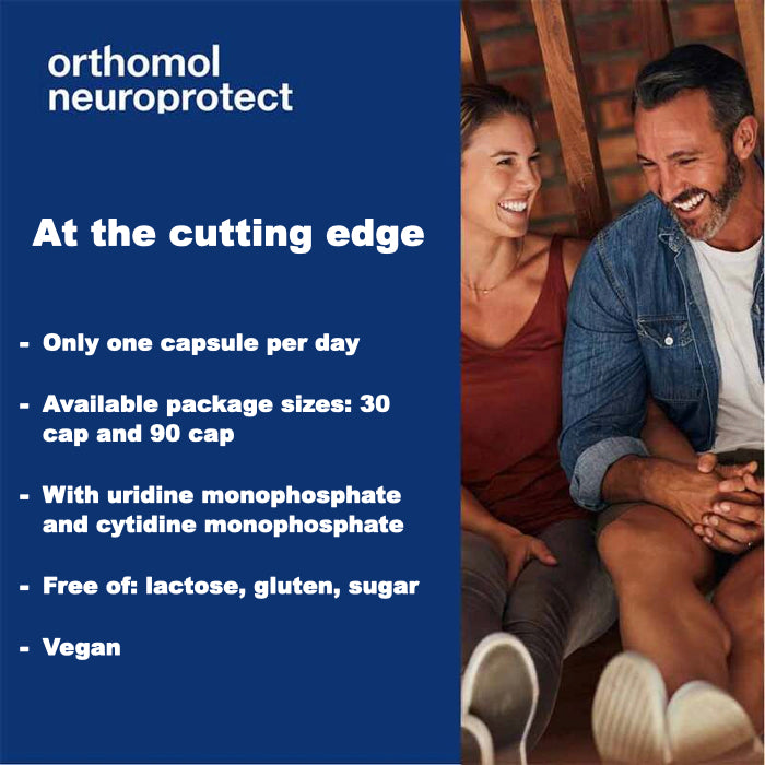 Orthomol Neuroprotect - a nutritional supplement at the cutting edge. It's vegan and free of lactose, gluten and sugar