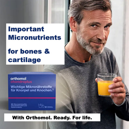 Orthomol Chondroplus contains important micronutrients for bones and cartilages