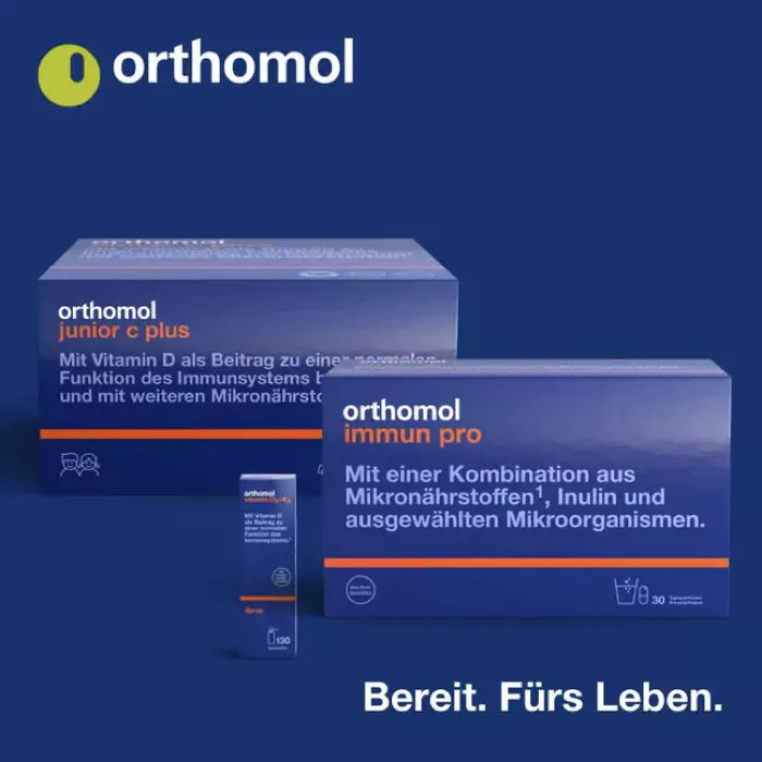 Photo of the Orthomol Immun product range