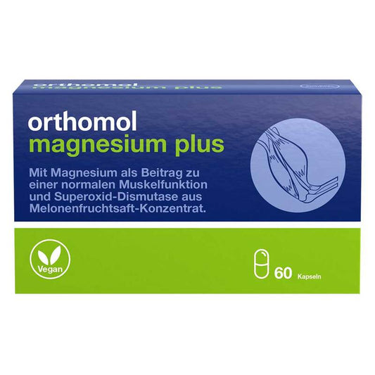 Orthomol Magnesium Plus 60 Capsules - Front of the packaging