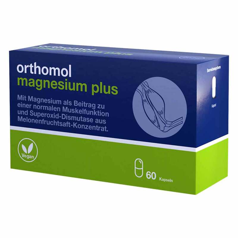 Orthomol Magnesium Plus 60 Capsules - side way packshot