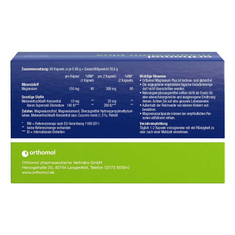 Ingredients, important supplement facts, and manufacturer's address