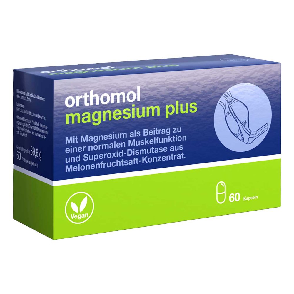 Photo of the package of Orthomol Magnesium Plus 60 Capsules