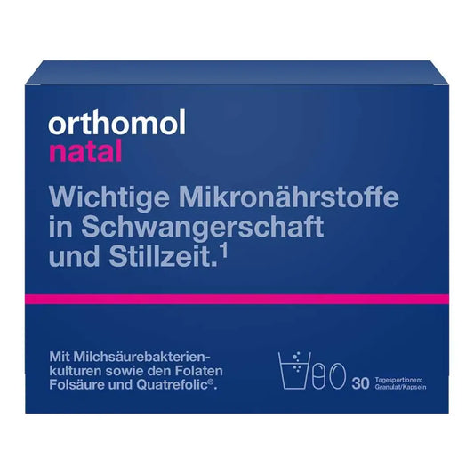 New design of Orthomol Natal. It is a nutritional vitamin and mineral supplement for women