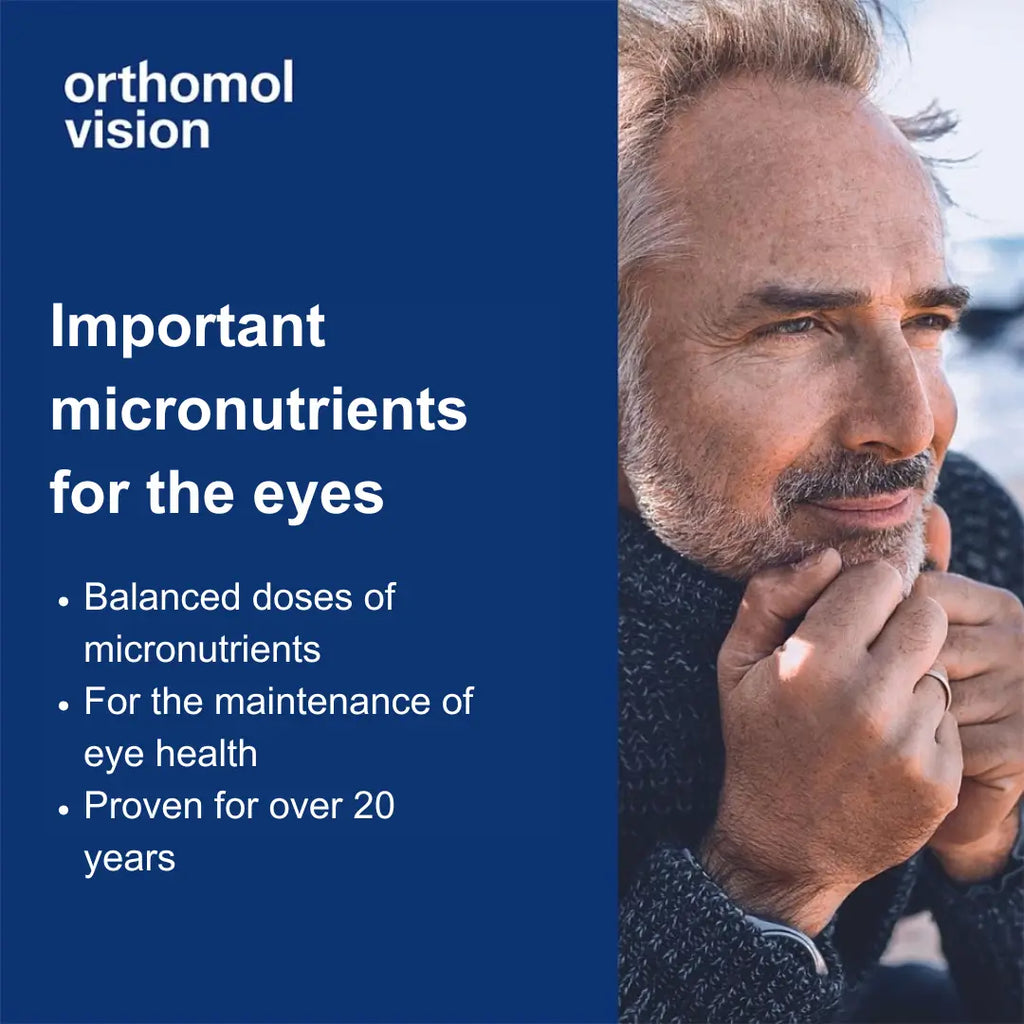 Balanced doses of micronutrients. For the maintenance of eye health. Proven for over 20 years