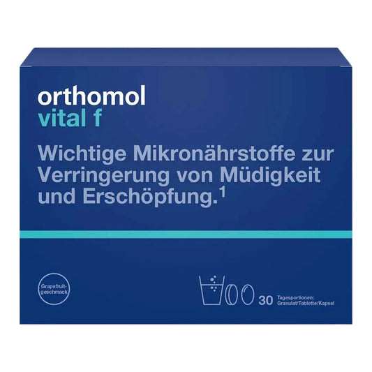 new packaging of Orthomol Vital F Granules/Tab/Cap Grapefruit - for Women - 30 days