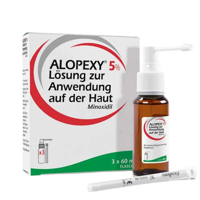 Alopexy 5% Solution Against Hereditary Hair Loss 3x60 ml