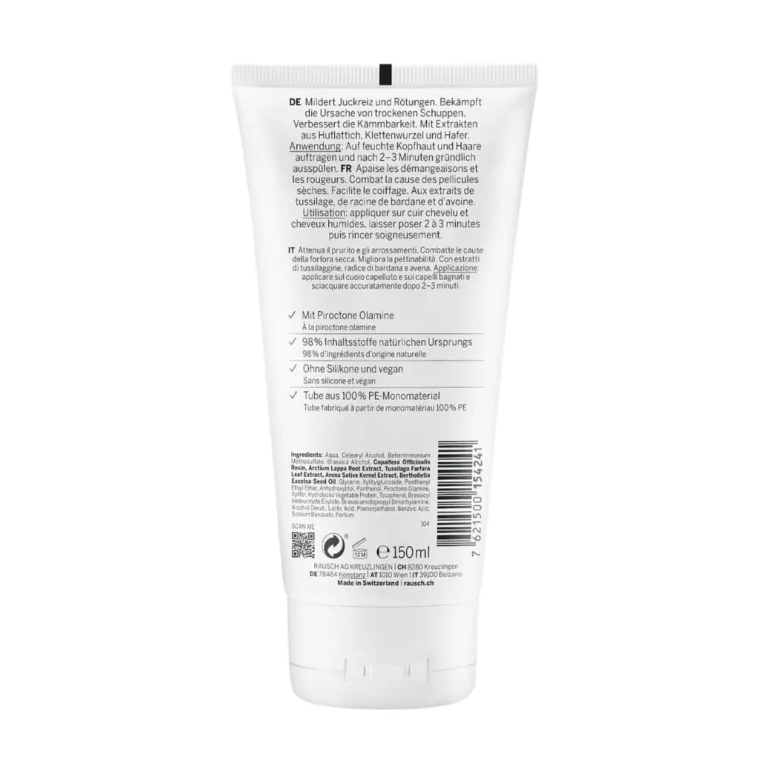 Back of the Rausch Coltsfoot Anti Dandruff Conditioner 150ml
