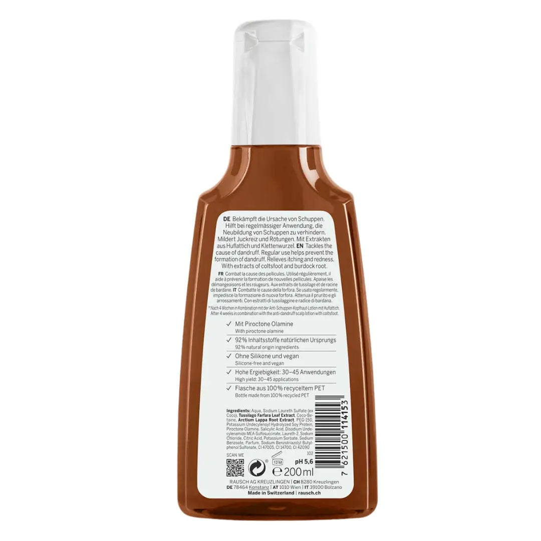 Fights the cause of dandruff. Helps prevent the formation of new dandruff when used regularly. Reduces itching and redness