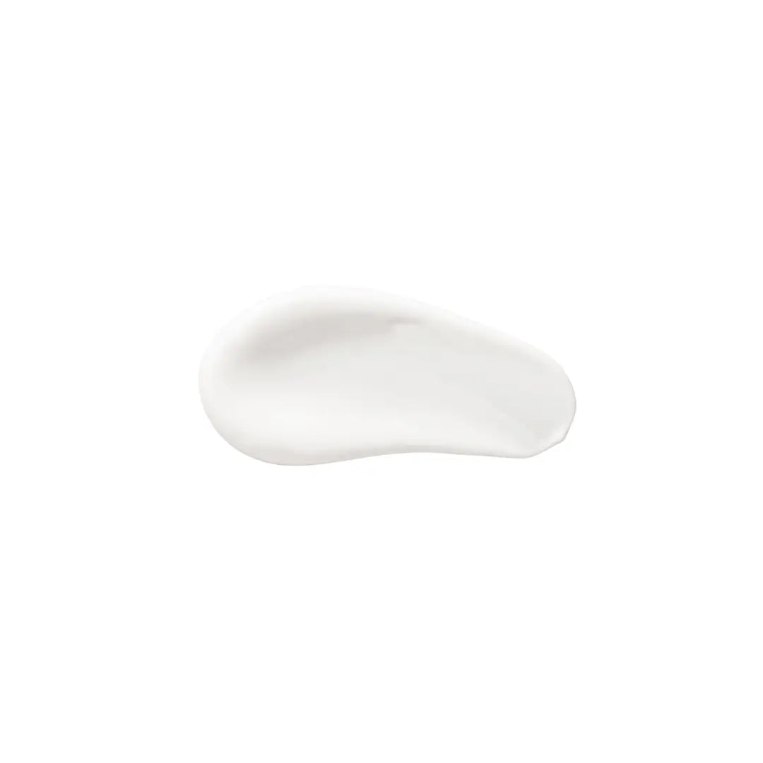 White dash of conditioner on a white background to illustrate the product texture