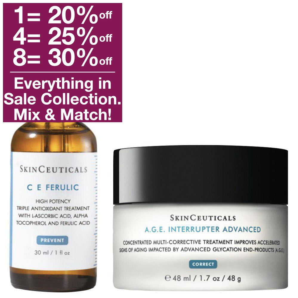 SkinCeuticals Anti-Wrinkle Set: C E Ferulic Serum 30 ml + A.G.E. Interrupter Advanced 48 ml - Powerful Duo for Youthful Skin.