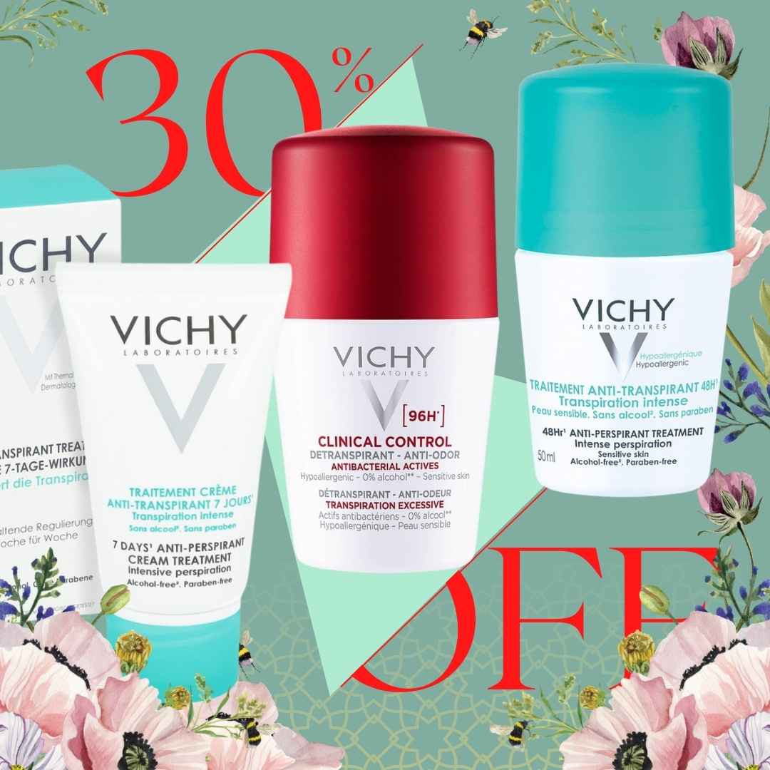 Buy Vichy deo and anti-perspirant at vicnic.com with 30% off. limited time available.