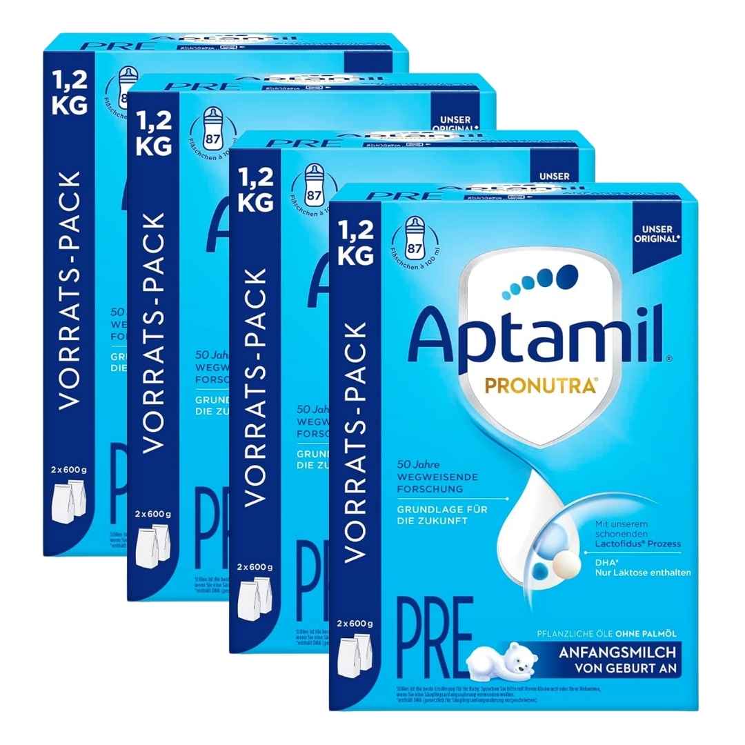 <tc>Aptamil</tc> Pronutra PRE Baby Formula First Spädbarnsmjölk 4 x 1,2 kg