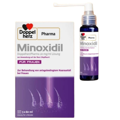 Doppelherz Pharma Minoxidil 20 mg/ml for women 3 x 60 ml