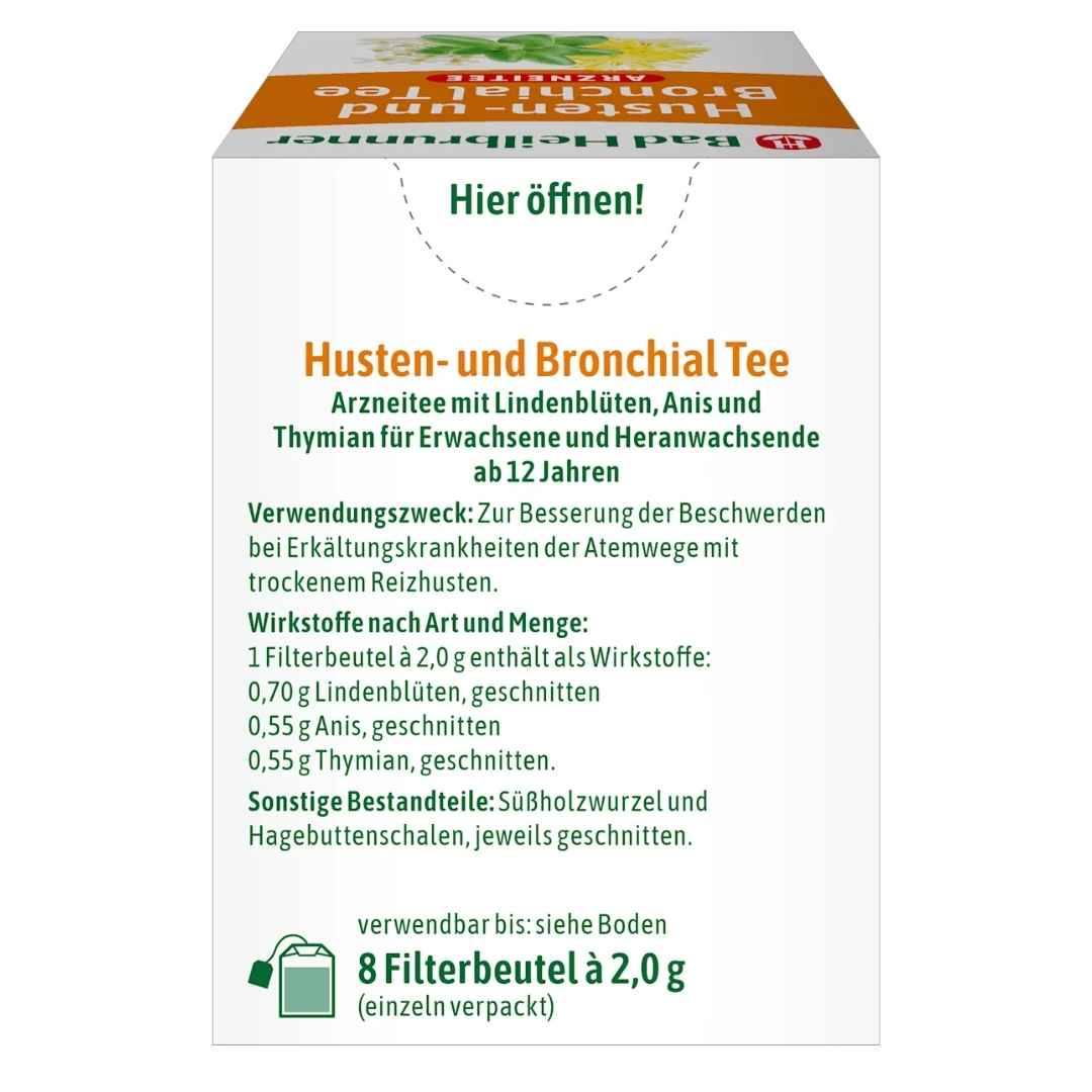 バッドハイルブランナー咳＆気管支ティー8ティーバッグ