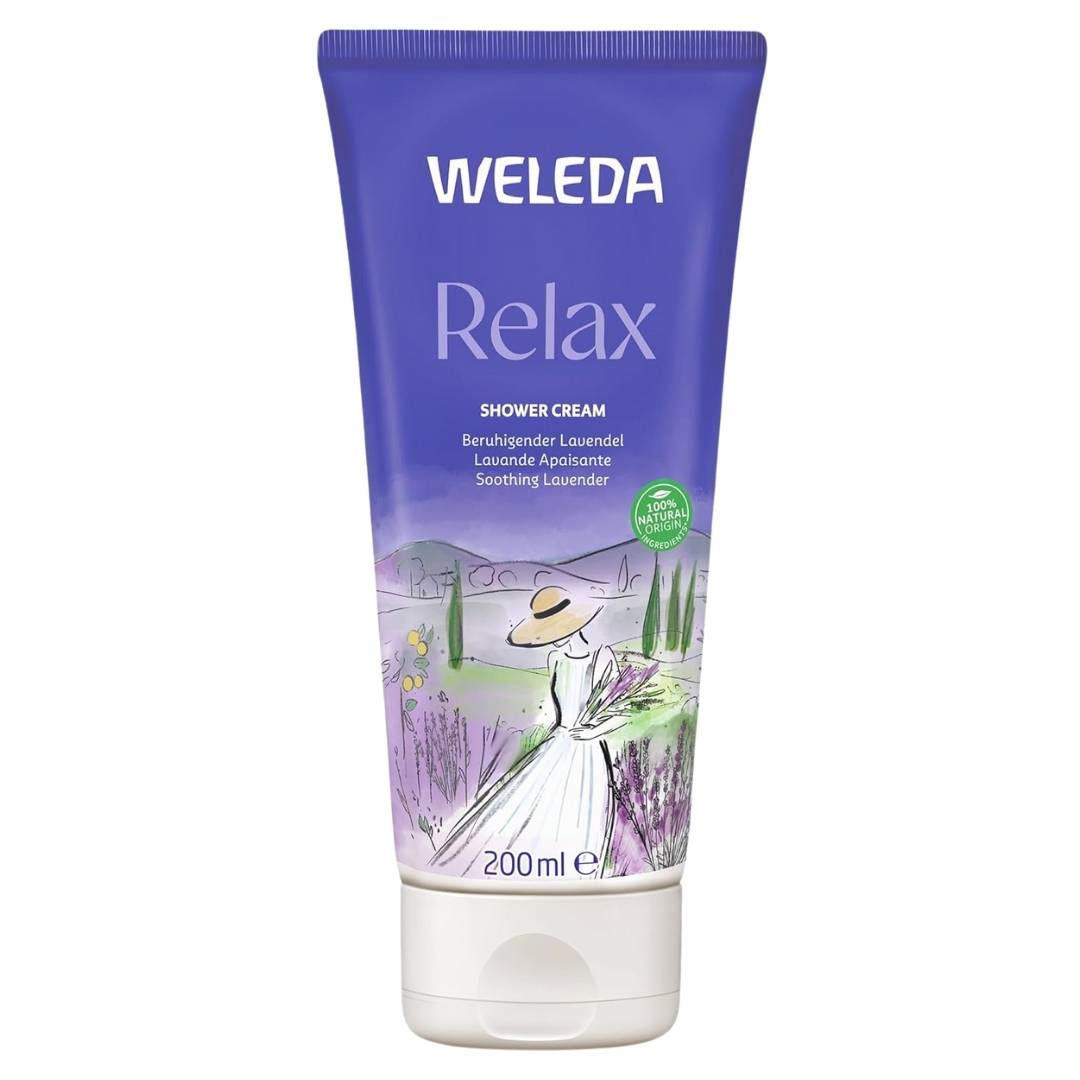 Shop at VicNic.com the Weleda Aroma Shower Relax offers a gentle caring shower experience for both the body and the soul. It calms your senses and gently cleanses the skin after a busy day. 