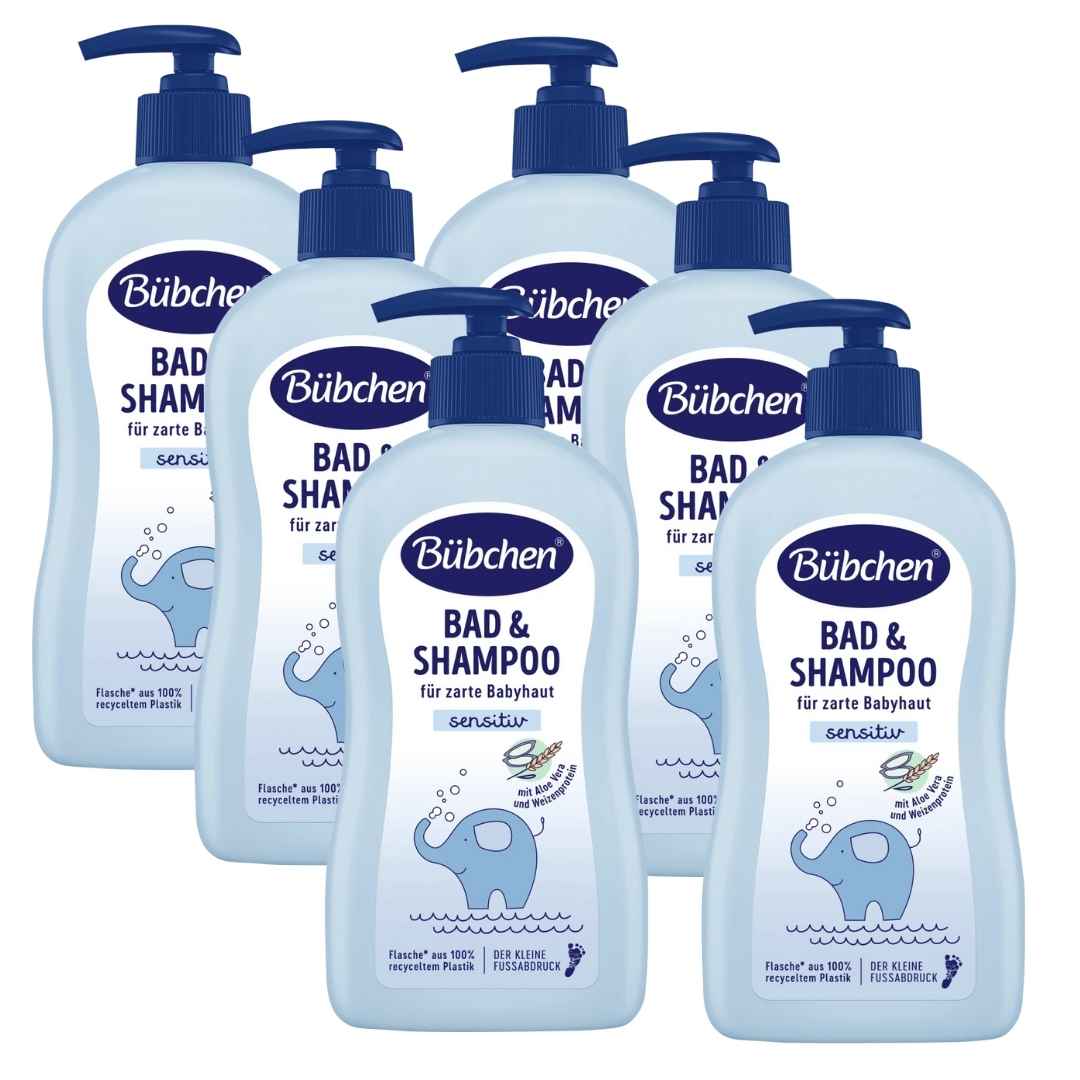 Bübchen Baby Bath & Shampoo 400 ml x 6