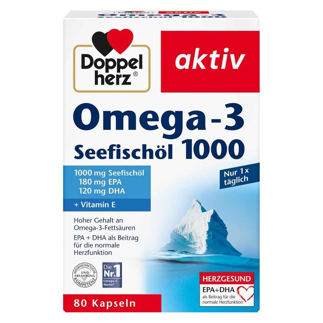 <tc>Doppelherz</tc> Huile de poisson de mer oméga-3 1000 80 capsules