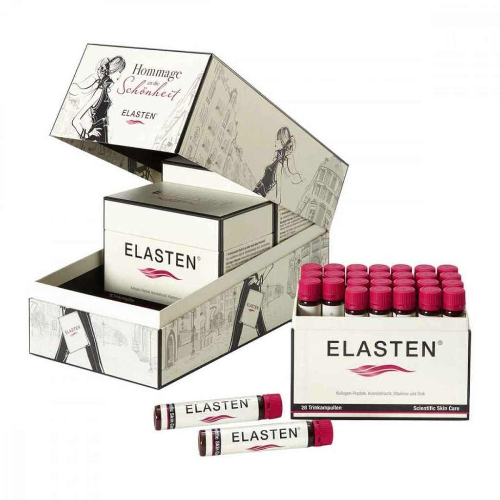 ELASTEN® is proven to improve skin's elasticity, firmness, moisture, and tone. Wrinkles are visibly reduced and the skin's natural glow is enhanced. buy at vicnic.com