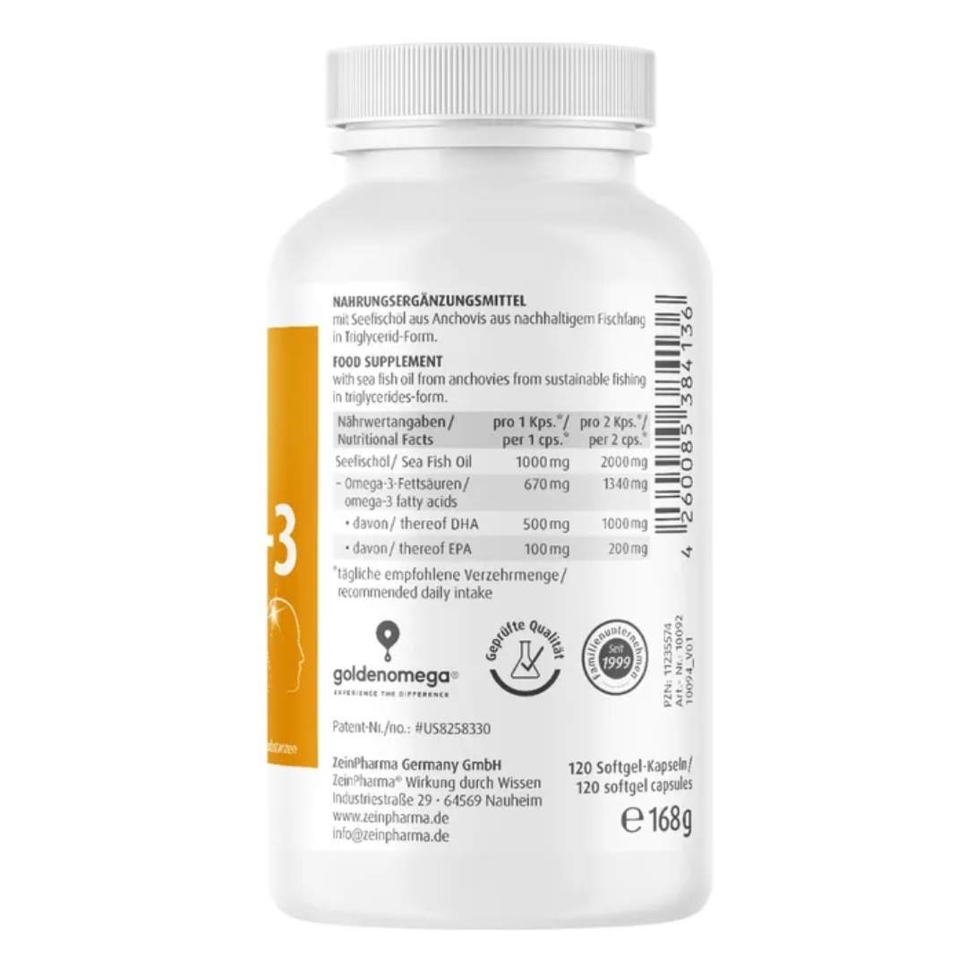 Zeinpharma Omega 3 Cap Gold Brain Edition 120 PCS