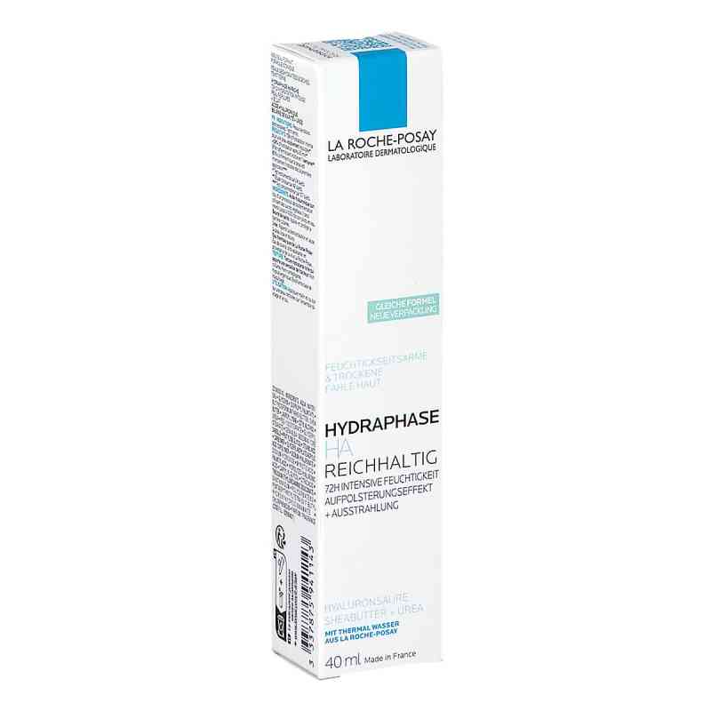 La Roche-Posay Hydraphase HA Reichhaltig skincare cream packaging box, shown upright on a plain white background.